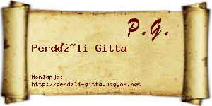 Perdéli Gitta névjegykártya